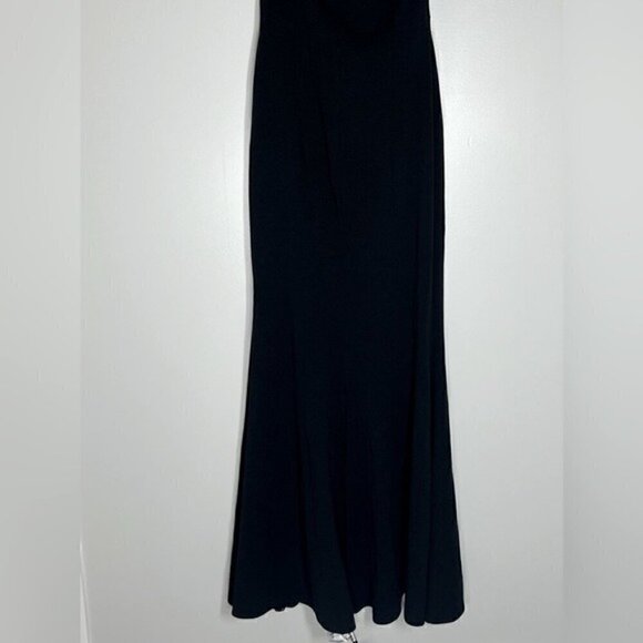 AQUA Scuba Crepe Off-the-Shoulder Gown New evening dress Black Size 8 New - Picture 10 of 13